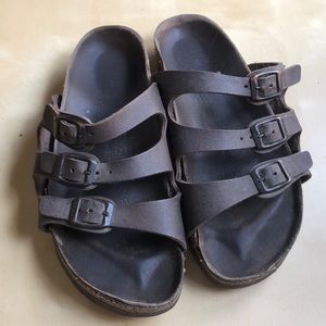 Brown 3-Strap Birkenstocks